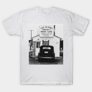 Main gate of Los Alamos laboratory, 1943 (T162/0068) T-Shirt